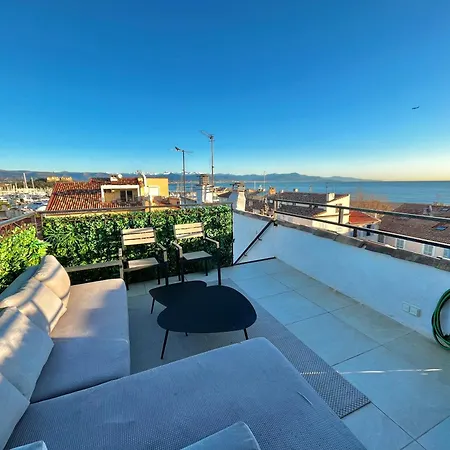 Rooftop Unique Vue / Vieil Διαμέρισμα Αντίμπ